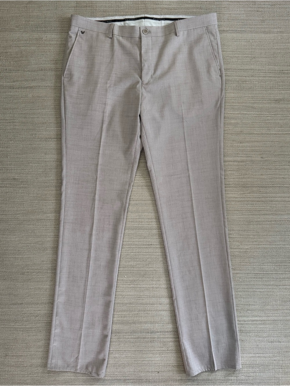 Blackberrys beige grey lightweight low rise slim fit trouser pants men’s size 36